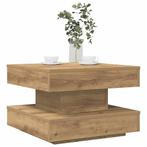 vidaXL Salontafel 360 graden draaibaar 50x50x34,5 cm, Huis en Inrichting, Tafels | Salontafels, Verzenden, Nieuw, Overige houtsoorten
