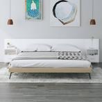 vidaXL Hoofdbord met kastjes bewerkt hout wit, Huis en Inrichting, Slaapkamer | Bedden, Verzenden, Nieuw, Wit, Hout