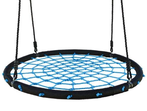 Nestschommel - 100 cm - open gevlochten - blauw - tot 150 kg, Kinderen en Baby's, Speelgoed | Buiten | Speeltoestellen, Nieuw