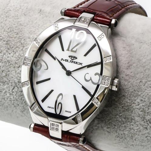 Murex - Swiss Diamond Watch - Red Strap - RSL815-SL-D-7 -, Sieraden, Tassen en Uiterlijk, Horloges | Heren
