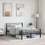 vidaXL Bedframe staal zwart 120x200 cm, Verzenden, Zwart, Nieuw, Twijfelaar