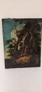 Scuola veneta (XVIII) - Paesaggio con viandanti, Antiek en Kunst