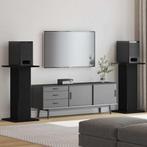 vidaXL Luidspreker standaards 2 pcs Zwart Eiken 30 x 30 x 60, Muziek en Instrumenten, Standaards, Verzenden, Nieuw
