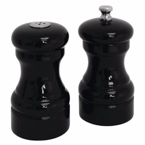 Houten peper en zout setje - zwart, Zakelijke goederen, Horeca | Keukenapparatuur, Nieuw in verpakking, Verzenden