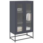 vidaXL buffetkast 68x39x123 cm staal antracietkleurig, Huis en Inrichting, Kasten | Buffetkasten, Verzenden, Nieuw, Metaal