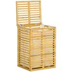 TRUUSK Bamboe Wasmand 63 L - Met Deksel - Uitneembare Waszak, Huis en Inrichting, Verzenden