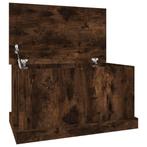 Opbergbox 70x40x38 cm bewerkt hout gerookt eikenkleurig, Verzenden