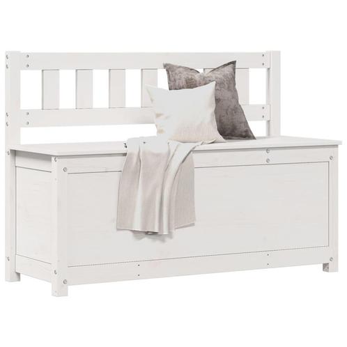 Bankje Grenenhout Wit 110cm - Retourdeal - 35% Korting!, Huis en Inrichting, Banken | Bankstellen, Minder dan 150 cm, Minder dan 75 cm