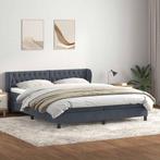 vidaXL Boxspringbed met matrassen 180x220 cm fluweel, Huis en Inrichting, Slaapkamer | Bedden, Verzenden, Nieuw, Grijs, Stof