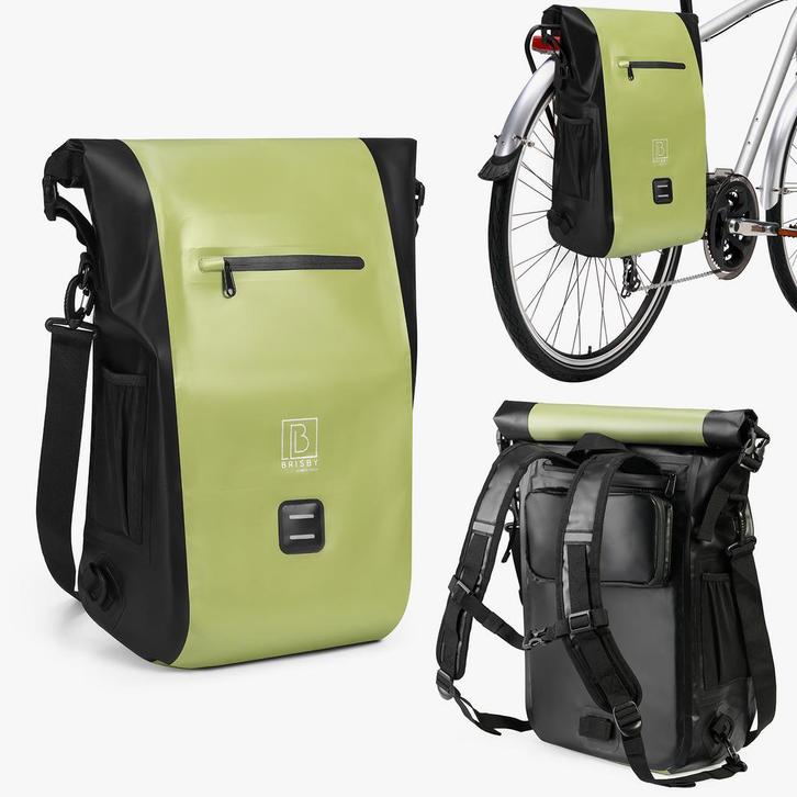 Brisby 40-52 Liter 3 in 1 Waterdichte Rolltop Fietstassenset, Fietsen en Brommers, Fietsaccessoires | Fietstassen, Nieuw, Ophalen of Verzenden