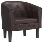 Bruine Kuipstoel Kunstleer - OP=OP - 40% Korting!, Huis en Inrichting, Stoelen, Ophalen of Verzenden, Nieuw, Bruin