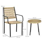 TRUUSK Tuinmeubelset, 3-delig, Rotan Look, Ronde Tafel, Twee, Tuin en Terras, Verzenden, Nieuw