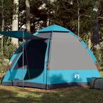 Kampeertent 4-persoons snelontgrendeling blauw (Partytenten), Caravans en Kamperen, Verzenden, Nieuw