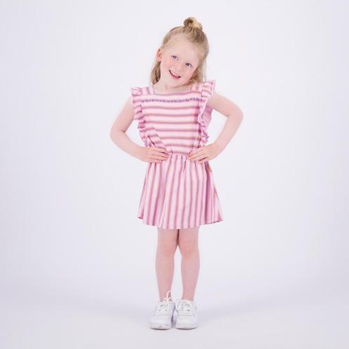 Gestreepte jurk Pheline candy/lila  Vingino Maat 116, Kinderen en Baby's, Kinderkleding | Maat 116, Meisje, Nieuw, Ophalen of Verzenden