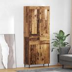 vidaXL buffetkast met lade 2 pcs Oud Hout Geengineerd Hout, Minder dan 50 cm, Verzenden, Nieuw, Minder dan 100 cm