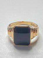 Zonder minimumprijs - Ring - 18 karaat Geel goud Onyx, Sieraden, Tassen en Uiterlijk, Ringen, Nieuw