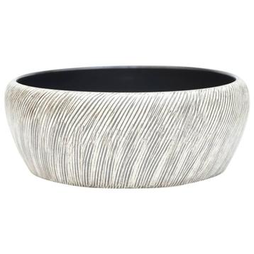 Wasbak zwart grijs keramiek Ã¸41 cm | retourdeal | 42% ko. beschikbaar voor biedingen
