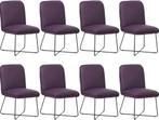 Set van 8 Paarse leren industriële design eetkamerstoelen -, Huis en Inrichting, Stoelen, Nieuw, Vijf, Zes of meer stoelen, Modern