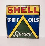 Shell Spirit Oils Emaille Bord 35,5 x 35,5cm - Origineel, Verzamelen, Merken en Reclamevoorwerpen, Ophalen, Gebruikt