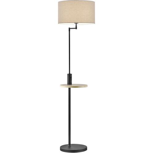 LED Vloerlamp - Trion Cliso - E27 Fitting - Rond - Mat Zwart, Huis en Inrichting, Lampen | Vloerlampen, Nieuw, Metaal, Ophalen of Verzenden