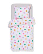 HEMA Kinderdekbedovertrek 140x200cm zacht katoen stippen, Verzenden, Nieuw