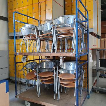 Partij Horeca cafe terras stoelen - beuken/aluminium