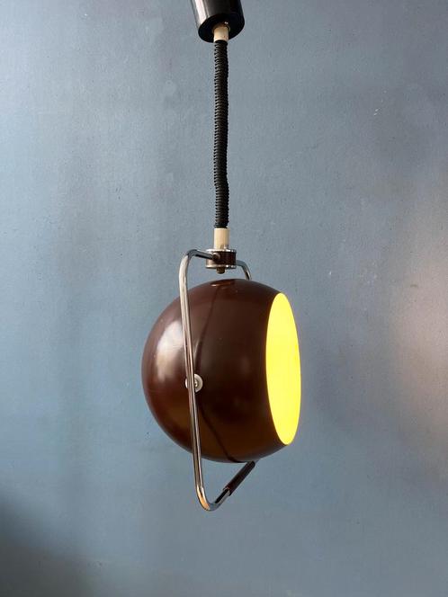 Brown GEPO Mid Century Eyeball Pendant Lamp, Huis en Inrichting, Lampen | Hanglampen, Nieuw, Ophalen of Verzenden