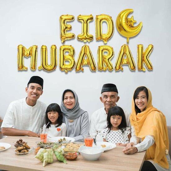 El Jardin - Goud Eid Mubarak Ramadan ballonnen, Tuin en Terras, Overige Tuin en Terras, Verzenden