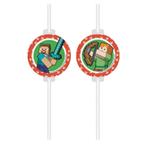 Minecraft Medaillon Rietjes (4st), Hobby en Vrije tijd, Feestartikelen, Ophalen of Verzenden, Nieuw