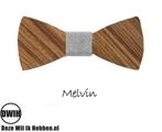 Houten strik: Melvin, Verzenden, Nieuw