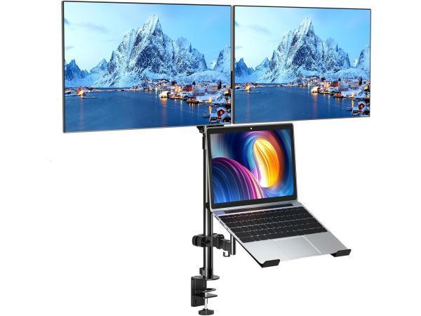 Veiling - Dubbele monitor en laptophouder - 3-in-1 verstelba, Audio, Tv en Foto, Televisiebeugels