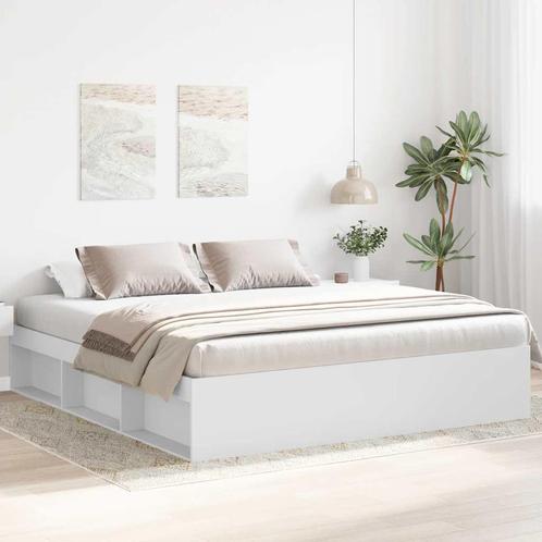 vidaXL Bedframe wit 180x200 cm Super King Size, Huis en Inrichting, Slaapkamer | Bedden, 80 cm, 200 cm, Wit, Eenpersoons, Nieuw