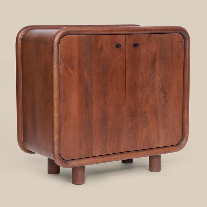 *WOONWINKEL* Houten Kastje Met Ronde Hoeken, Huis en Inrichting, Kasten | Wandmeubels, Nieuw, Verzenden