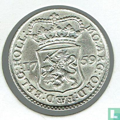Holland ¼ gulden 1759 (zilver), Postzegels en Munten, Munten | Europa | Niet-Euromunten, Losse munt, Goud, Zilver, Overige landen