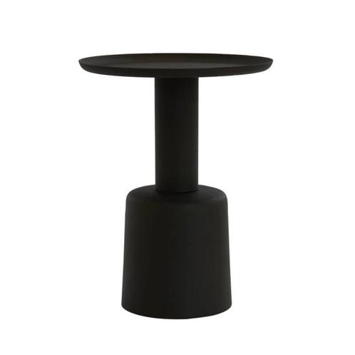 Bijzettafel Ø39x52 cm MILAKI – Zwart Metaal | Light &amp; Living, Huis en Inrichting, Tafels | Bijzettafels, Ophalen