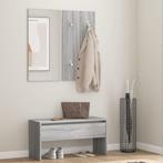 vidaXL Garderobe set bewerkt hout grijs sonoma eikenkleurig, Verzenden, Nieuw