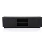 TV-Meubel Helsinki - 160cm - Zwart - 95720 - tv-meubels, Huis en Inrichting, Kasten | Buffetkasten, Nieuw, Overige materialen