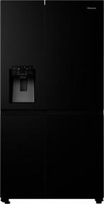 Hisense RS818N4IFD blacksteel look side-by-side koelkast, 150 tot 200 liter, Verzenden, 60 cm of meer, Met aparte vriezer