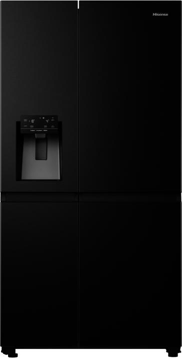 Hisense RS818N4IFD blacksteel look side-by-side koelkast, Witgoed en Apparatuur, Koelkasten en IJskasten, 150 tot 200 liter, Energieklasse A of zuiniger