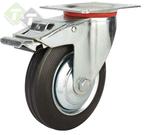 Zwenkwiel Met Rem - Wiel Met Rem - 125mm Diameter - Belastba, Doe-het-zelf en Verbouw, Zwenkwielen, Ophalen of Verzenden, Nieuw