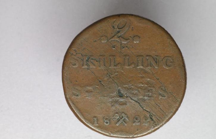 Norway 2 Skilling 1822 (MuntenenBankbiljetten-Europa(geen€, Postzegels en Munten, Munten | Europa | Niet-Euromunten, Verzenden