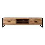 Tv-meubel Mangohout Kelvin 200 cm, Huis en Inrichting, Kasten | Televisiemeubels, Verzenden, Nieuw, 200 cm of meer, Minder dan 100 cm