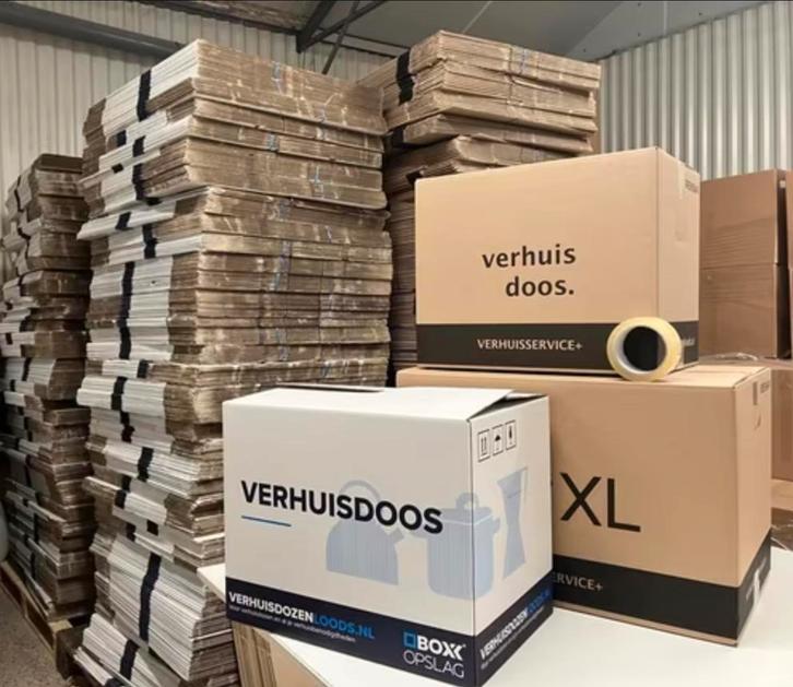 Verhuisdozen - Tweedekans - v.a. €1,- per stuk, Doe-het-zelf en Verbouw, Kratten en Dozen, Doos, Zo goed als nieuw, Opvouwbaar