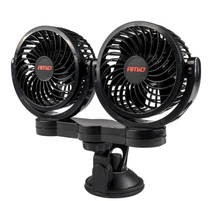 Duo auto ventilator - 4 inch - 24V - Met zuignap, Auto diversen, Auto-accessoires, Nieuw, Ophalen of Verzenden