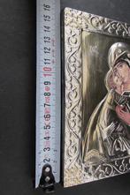 Icoon - Moeder Gods - .925 zilver - Icoon Maria met kind, Antiek en Kunst