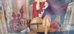 Scuola franco-fiamminga (XIX) - Natura morta con corona,, Antiek en Kunst