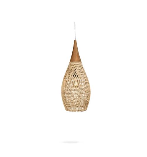 Bright Horn hanglamp Naturel 25x25x50 Cm, Huis en Inrichting, Lampen | Lampenkappen, Nieuw, Verzenden
