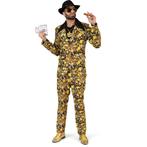 Bitcoin Suit Heren Zwart/Goud, Kleding | Heren, Carnavalskleding en Feestkleding, Ophalen of Verzenden, Nieuw