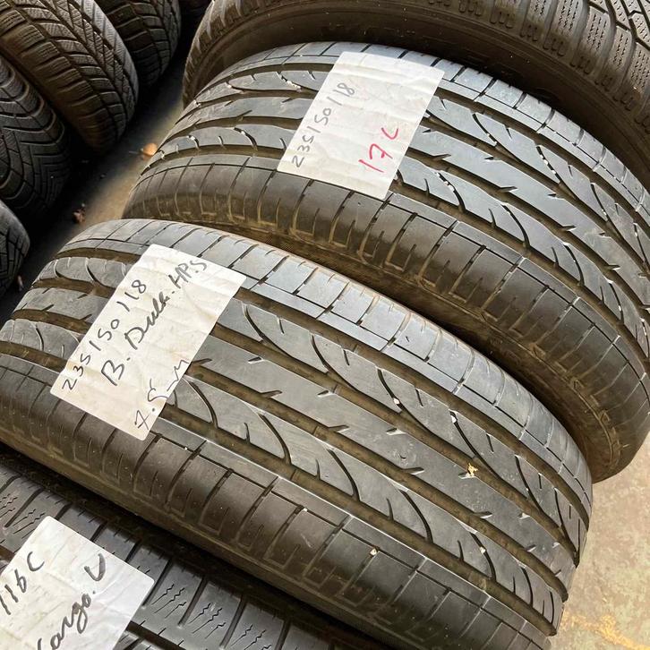 2 x Bridgestone Dueler HP Sport 235-50-18 Zomerbanden 7,5mm, Auto-onderdelen, Banden en Velgen, 18 inch, Zomerbanden, 235 mm, Personenwagen
