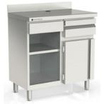 Koffiewerkbank | 600 RANGE | RVS | Draaideur + Afkloplade +, Verzenden, Nieuw in verpakking